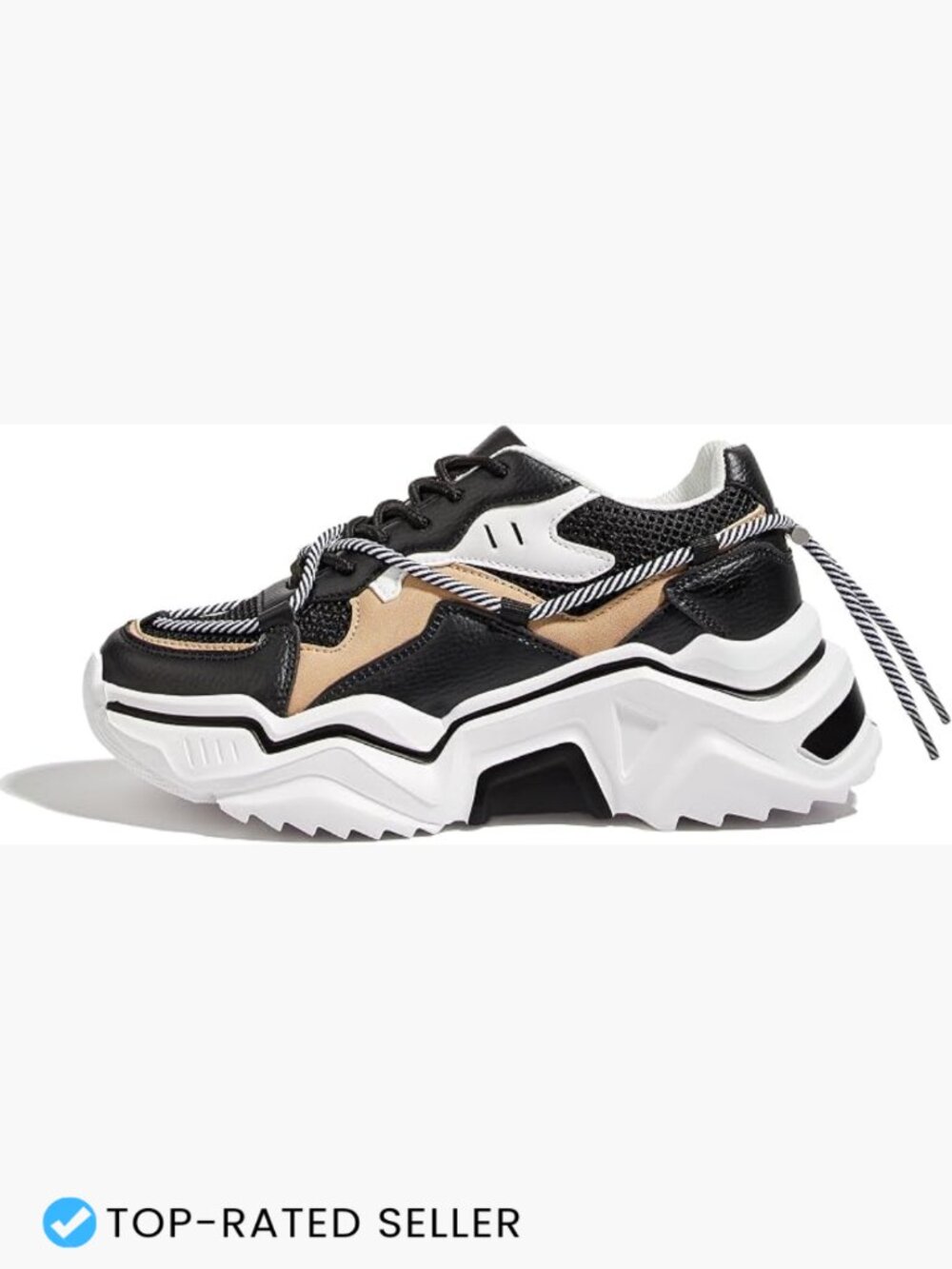 Platform Chunky Dad Sneakers Retro Lightweight Lace-Up Walking Shoes 2.56 in